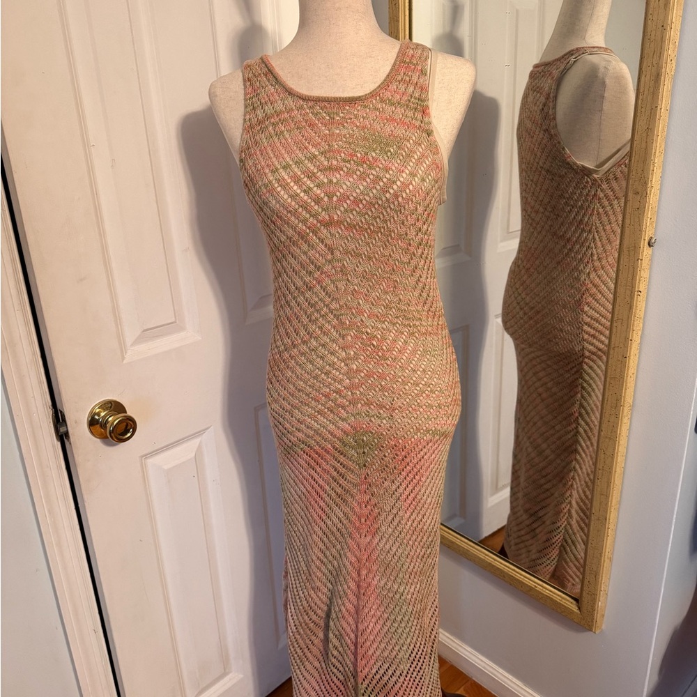 Multicolor Knit Maxi Dress